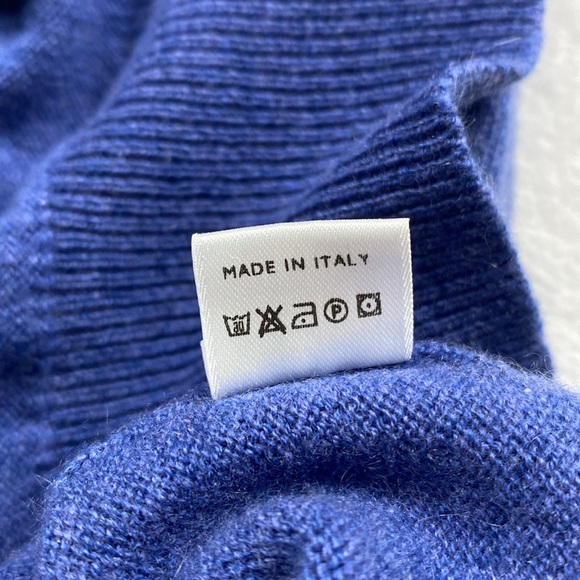 Loro Piana Cashmere Knit V Neck Pullover Sweater Vest (Light Blue) - Picture 15 of 15